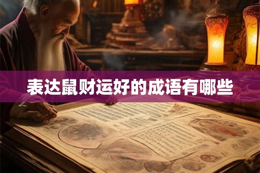 表达鼠财运好的成语有哪些 表达鼠财运好的成语有哪些