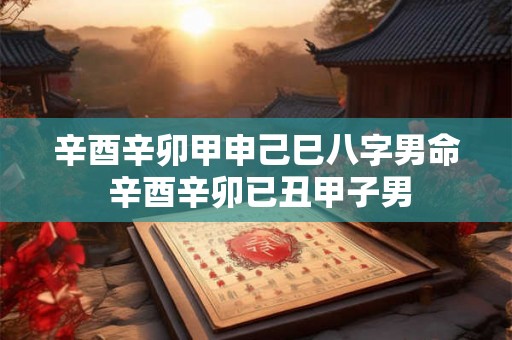 辛酉辛卯甲申己巳八字男命 辛酉辛卯已丑甲子男 辛酉辛卯甲申己巳八字男命 辛酉辛卯已丑甲子男