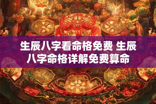 生辰八字看命格免费 生辰八字命格详解免费算命 生辰八字看命格免费 生辰八字命格详解免费算命