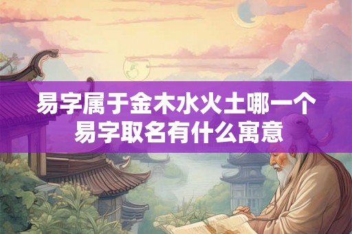 易字属于金木水火土哪一个 易字取名有什么寓意