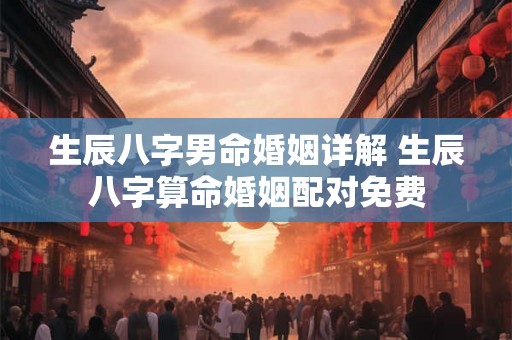 生辰八字男命婚姻详解 生辰八字算命婚姻配对免费 生辰八字男命婚姻详解 生辰八字算命婚姻配对免费