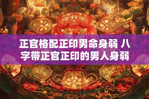 正官格配正印男命身弱 八字带正官正印的男人身弱
