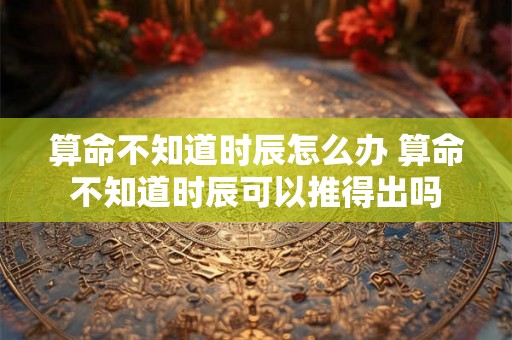 算命不知道时辰怎么办 算命不知道时辰可以推得出吗