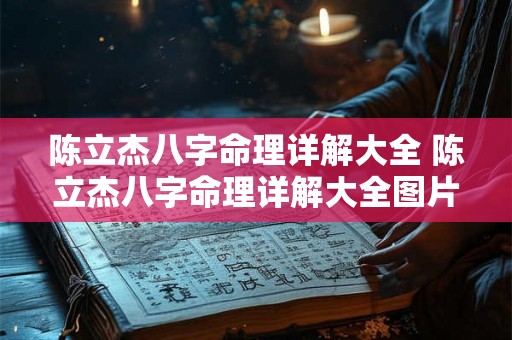 陈立杰八字命理详解大全 陈立杰八字命理详解大全图片 陈立杰八字命理详解大全 陈立杰八字命理详解大全图片