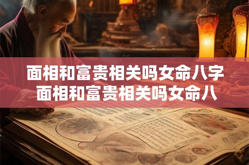 面相和富贵相关吗女命八字 面相和富贵相关吗女命八字怎么看 面相和富贵相关吗女命八字 面相和富贵相关吗女命八字怎么看