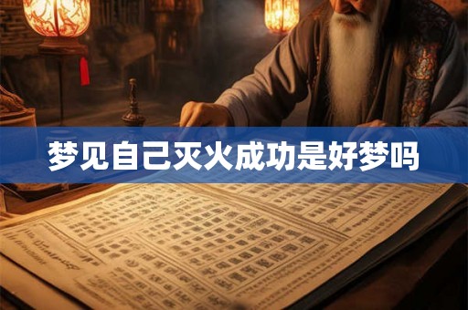梦见自己灭火成功是好梦吗 梦见自己灭火成功是好梦吗