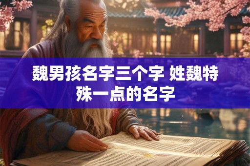 魏男孩名字三个字 姓魏特殊一点的名字 魏男孩名字三个字 姓魏特殊一点的名字