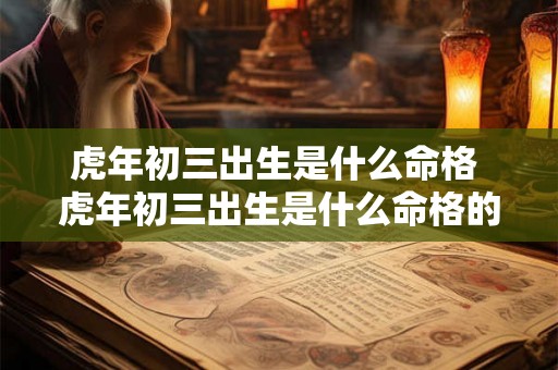 虎年初三出生是什么命格 虎年初三出生是什么命格的人 虎年初三出生是什么命格 虎年初三出生是什么命格的人