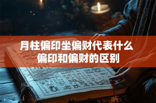 月柱偏印坐偏财代表什么 偏印和偏财的区别 月柱偏印坐偏财代表什么 偏印和偏财的区别