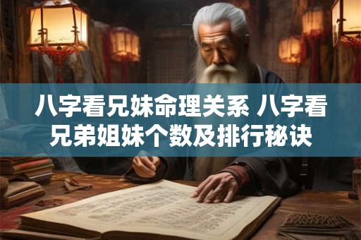 八字看兄妹命理关系 八字看兄弟姐妹个数及排行秘诀