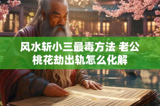 风水斩小三最毒方法 老公桃花劫出轨怎么化解 风水斩小三最毒方法 老公桃花劫出轨怎么化解