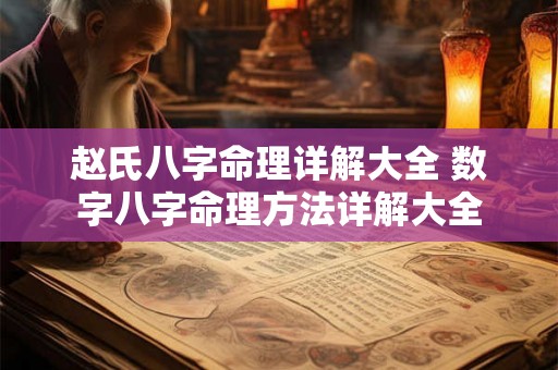赵氏八字命理详解大全 数字八字命理方法详解大全
