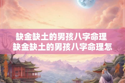 缺金缺土的男孩八字命理 缺金缺土的男孩八字命理怎么样