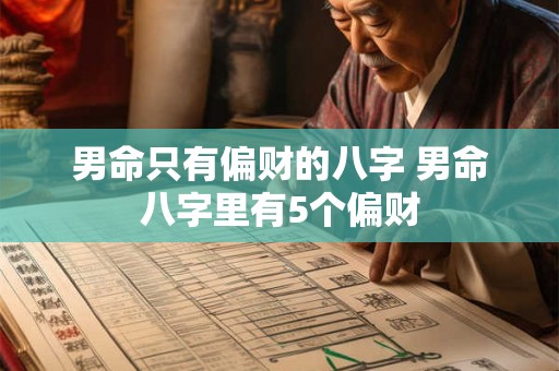 男命只有偏财的八字 男命八字里有5个偏财 男命只有偏财的八字 男命八字里有5个偏财