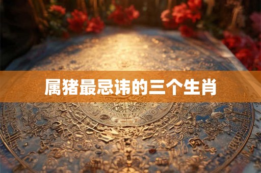 属猪最忌讳的三个生肖
