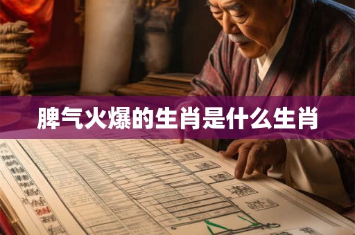 脾气火爆的生肖是什么生肖 脾气火爆的生肖是什么生肖