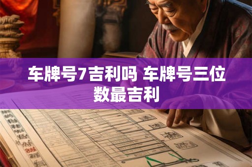 车牌号7吉利吗 车牌号三位数最吉利 车牌号7吉利吗 车牌号三位数最吉利