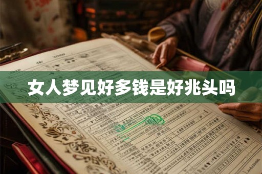 女人梦见好多钱是好兆头吗 女人梦见好多钱是好兆头吗