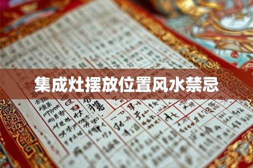 集成灶摆放位置风水禁忌 集成灶摆放位置风水禁忌