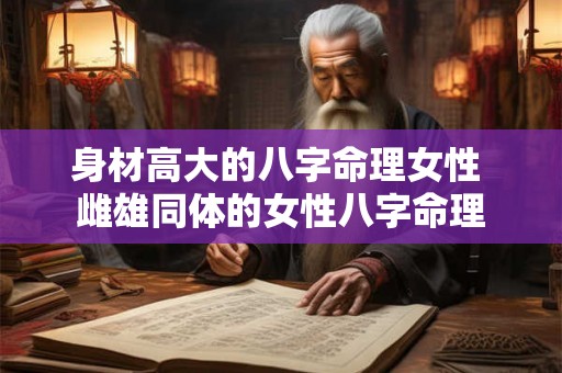 身材高大的八字命理女性 雌雄同体的女性八字命理 身材高大的八字命理女性 雌雄同体的女性八字命理