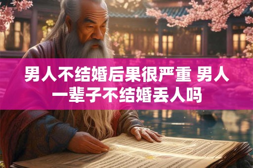 男人不结婚后果很严重 男人一辈子不结婚丢人吗 男人不结婚后果很严重 男人一辈子不结婚丢人吗
