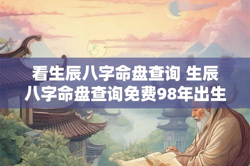 看生辰八字命盘查询 生辰八字命盘查询免费98年出生的哪一年姻缘最好 看生辰八字命盘查询 生辰八字命盘查询免费98年出生的哪一年姻缘最好