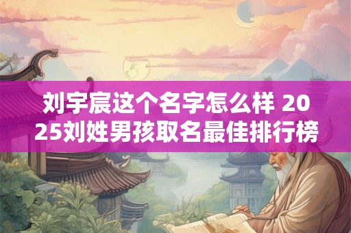 刘宇宸这个名字怎么样 2025刘姓男孩取名最佳排行榜 刘宇宸这个名字怎么样 2025刘姓男孩取名最佳排行榜
