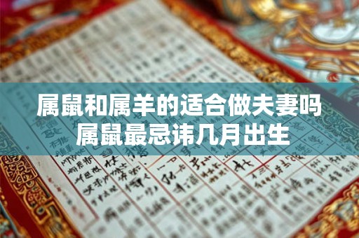 属鼠和属羊的适合做夫妻吗 属鼠最忌讳几月出生 属鼠和属羊的适合做夫妻吗 属鼠最忌讳几月出生