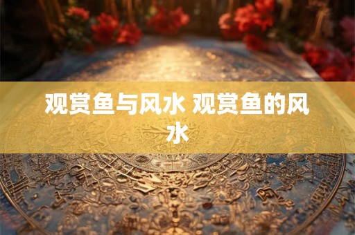 观赏鱼与风水 观赏鱼的风水 观赏鱼与风水 观赏鱼的风水