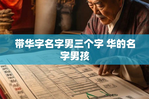 带华字名字男三个字 华的名字男孩 带华字名字男三个字 华的名字男孩
