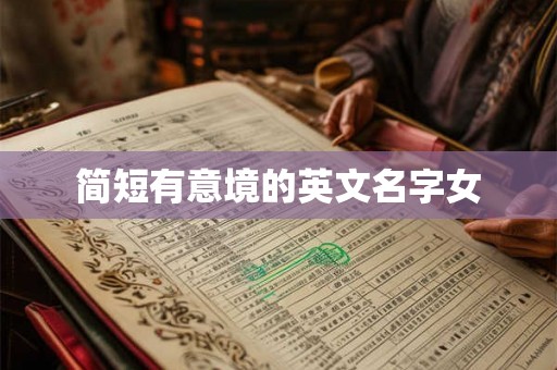 简短有意境的英文名字女 简短有意境的英文名字女