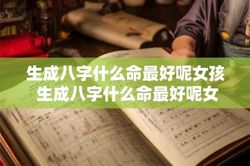 生成八字什么命最好呢女孩 生成八字什么命最好呢女孩名字 生成八字什么命最好呢女孩 生成八字什么命最好呢女孩名字
