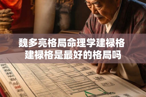 魏多亮格局命理学建禄格 建禄格是最好的格局吗