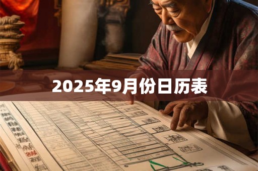 2025年9月份日历表 2025年9月份日历表