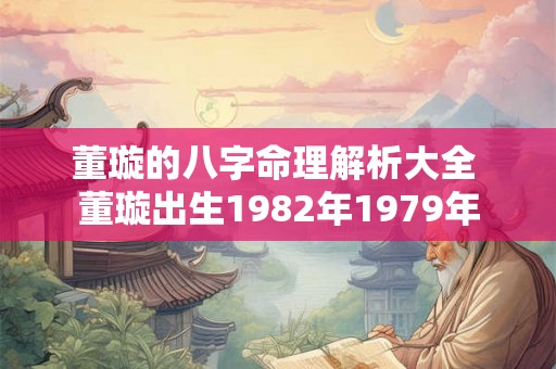董璇的八字命理解析大全 董璇出生1982年1979年 董璇的八字命理解析大全 董璇出生1982年1979年