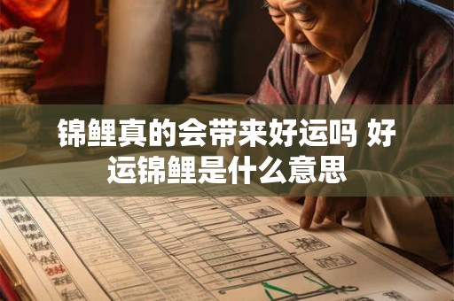 锦鲤真的会带来好运吗 好运锦鲤是什么意思