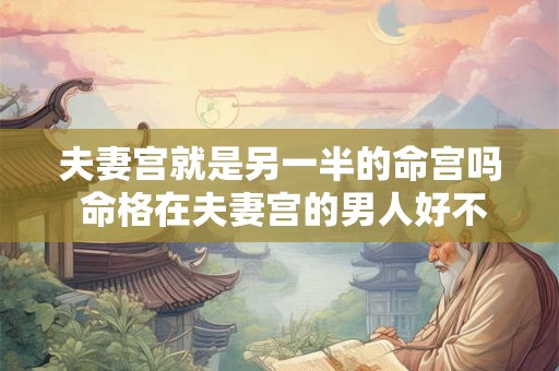 夫妻宫就是另一半的命宫吗 命格在夫妻宫的男人好不好