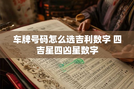 车牌号码怎么选吉利数字 四吉星四凶星数字 车牌号码怎么选吉利数字 四吉星四凶星数字