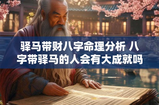 驿马带财八字命理分析 八字带驿马的人会有大成就吗 驿马带财八字命理分析 八字带驿马的人会有大成就吗