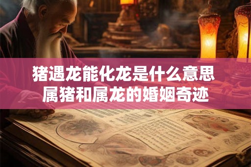 猪遇龙能化龙是什么意思 属猪和属龙的婚姻奇迹