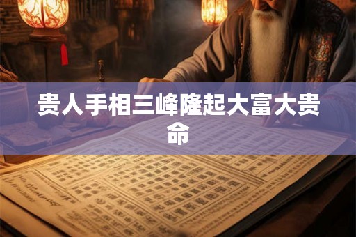 贵人手相三峰隆起大富大贵命 贵人手相三峰隆起大富大贵命
