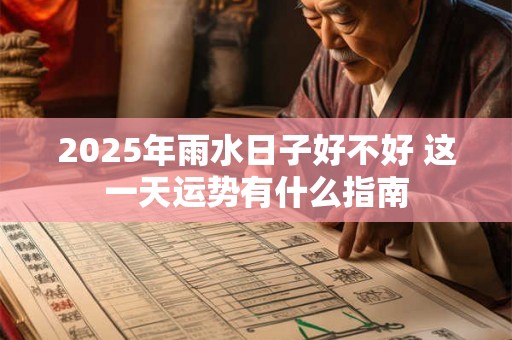 2025年雨水日子好不好 这一天运势有什么指南