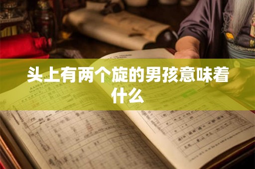 头上有两个旋的男孩意味着什么 头上有两个旋的男孩意味着什么