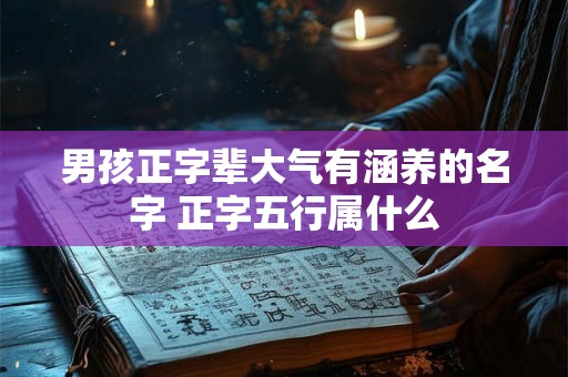 男孩正字辈大气有涵养的名字 正字五行属什么 男孩正字辈大气有涵养的名字 正字五行属什么