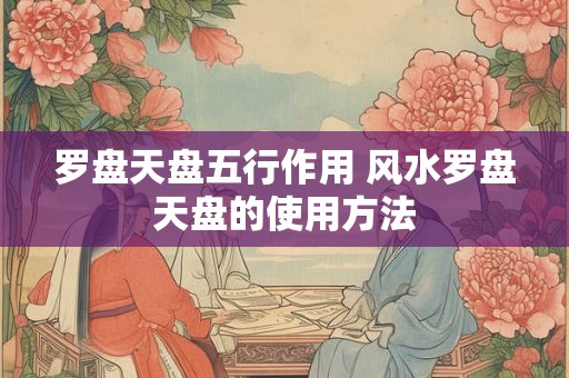 罗盘天盘五行作用 风水罗盘天盘的使用方法 罗盘天盘五行作用 风水罗盘天盘的使用方法