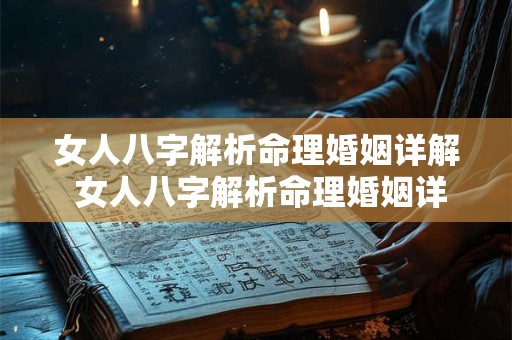 女人八字解析命理婚姻详解 女人八字解析命理婚姻详解大全 女人八字解析命理婚姻详解 女人八字解析命理婚姻详解大全