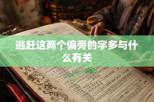逃赶这两个偏旁的字多与什么有关