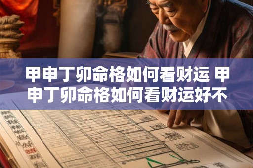 甲申丁卯命格如何看财运 甲申丁卯命格如何看财运好不好