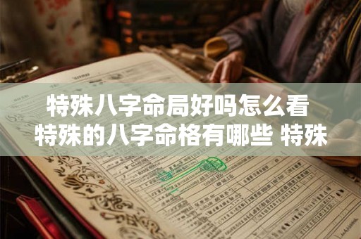 特殊八字命局好吗怎么看 特殊的八字命格有哪些 特殊命局好还是不好 特殊八字命局好吗怎么看 特殊的八字命格有哪些 特殊命局好还是不好