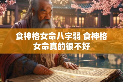 食神格女命八字弱 食神格女命真的很不好 食神格女命八字弱 食神格女命真的很不好